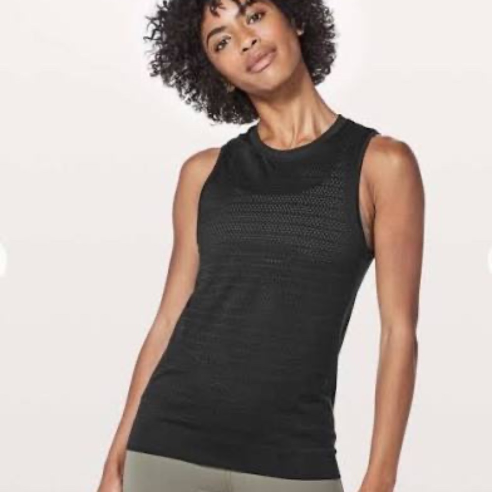 Lululemon Breeze By Muscle Tank Sz 4 Black